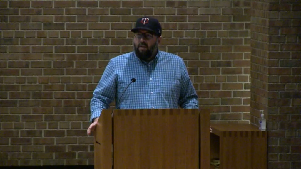 Nick Tangen preaches at Nativity Lutheran Church
