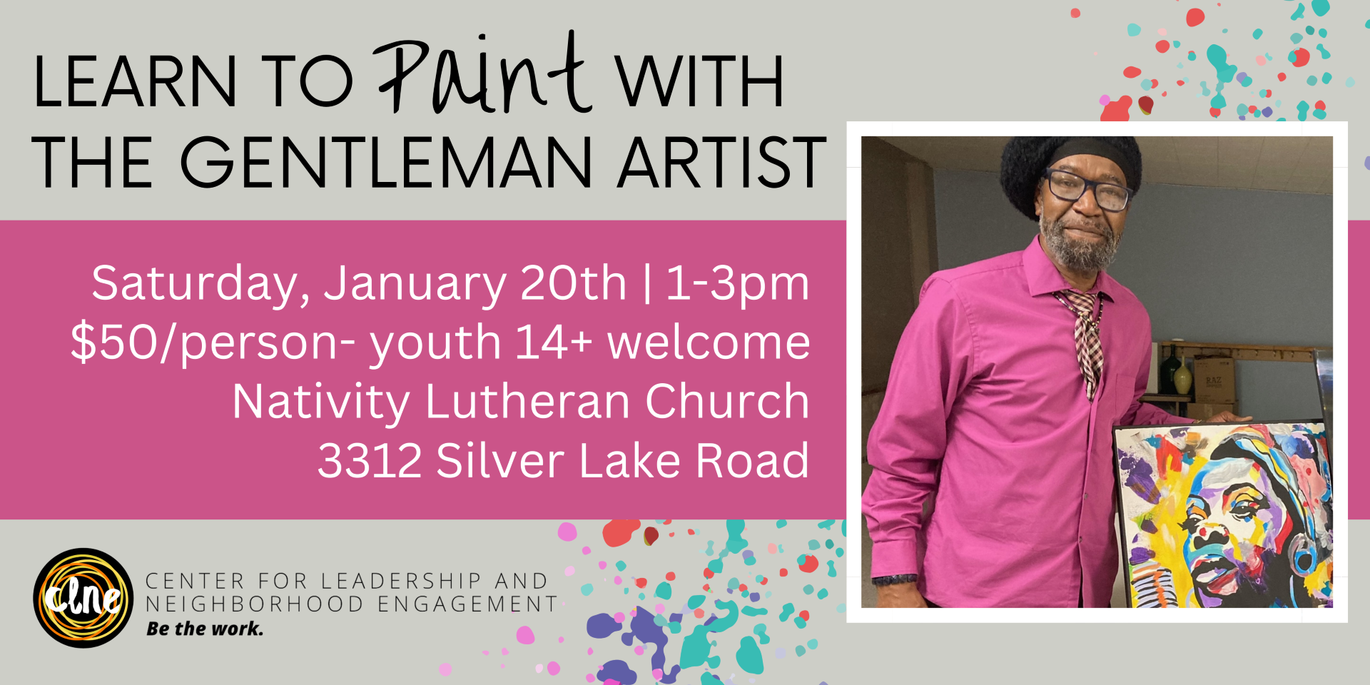 Learn to Paint with the Gentleman Artist Nativity Lutheran Church