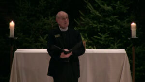 Glenn Seefeldt preaching at Nativity Lutheran Church