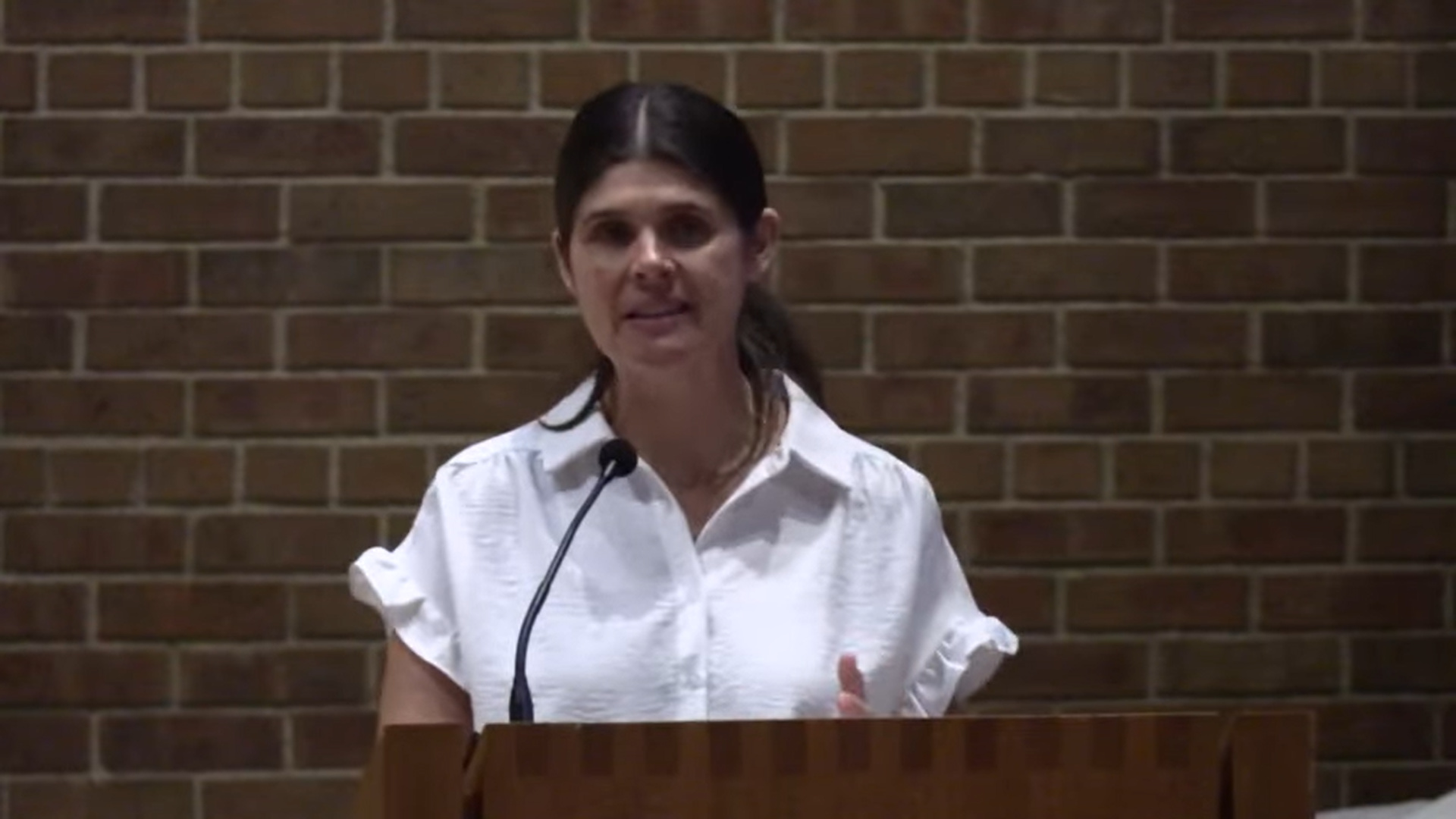 Dr. Jennifer Hornyak Wojciechowski preaching at Nativity Lutheran Church