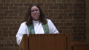 Pastor Angela LaMoore preaching at Nativity