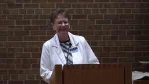 Pat Hendricks preaching at Nativity Lutheran Church
